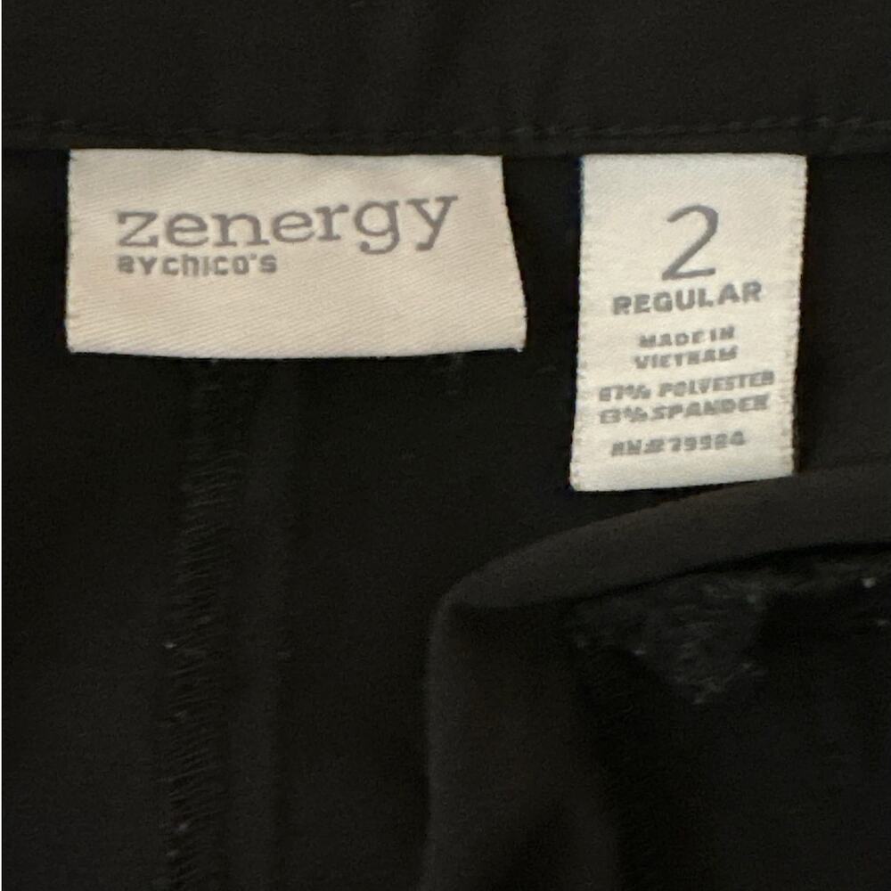 Chico’s Zenergy Black Cargo Bungee Pants Sz 2 (US 12/L) Lightweight Travel - Picture 9 of 10